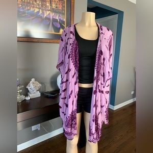 Indigo Thread Co. Purple Cardigan Size 1X
